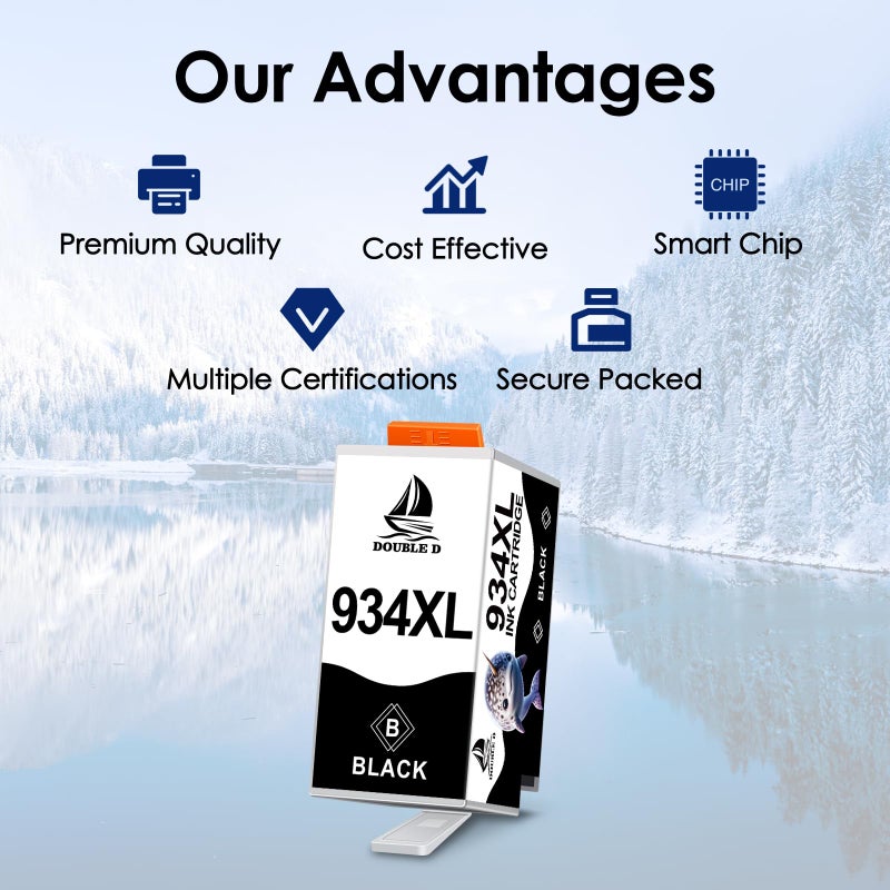 DOUBLE D 934 and 935 Ink Cartridges Compatible Replacement for HP 934XL 935XL for HP Officejet Pro 6830 6230 6815 6835 6812 6820 6220 6810 Printers (2 BK,1 C,1 M,1 Y, 5Pack) - Image 4